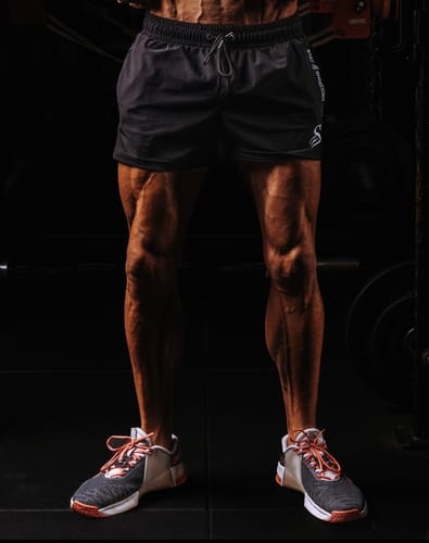 Customer photo review of Quads of the Gods Gym Shorts - Premium Lifting Shorts Australia - Black/White | Stay Shredded