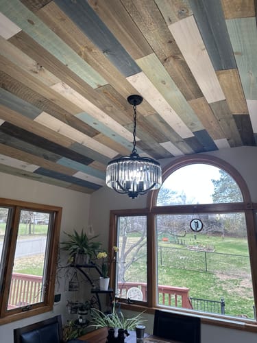 Customer photo review of Classic Black Candle Style Round Crystal Lantern Pendant