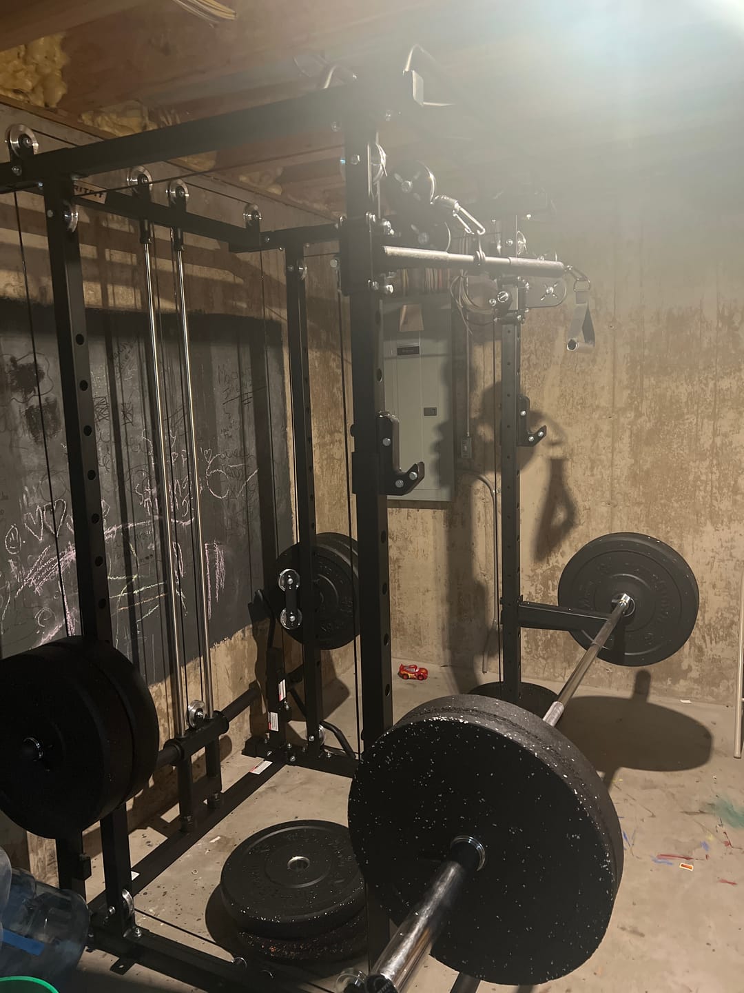 Customer photo review of RitFit P3 Power Cage 1200lbs with Smooth Cable System & Aluminum Pulleys