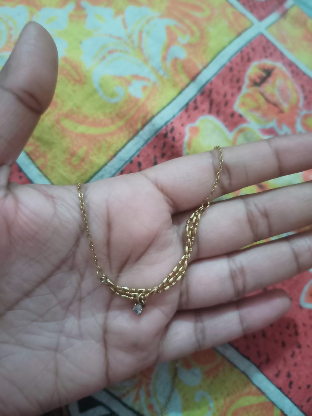 Customer photo review of Vintage Vibe Gold Necklace