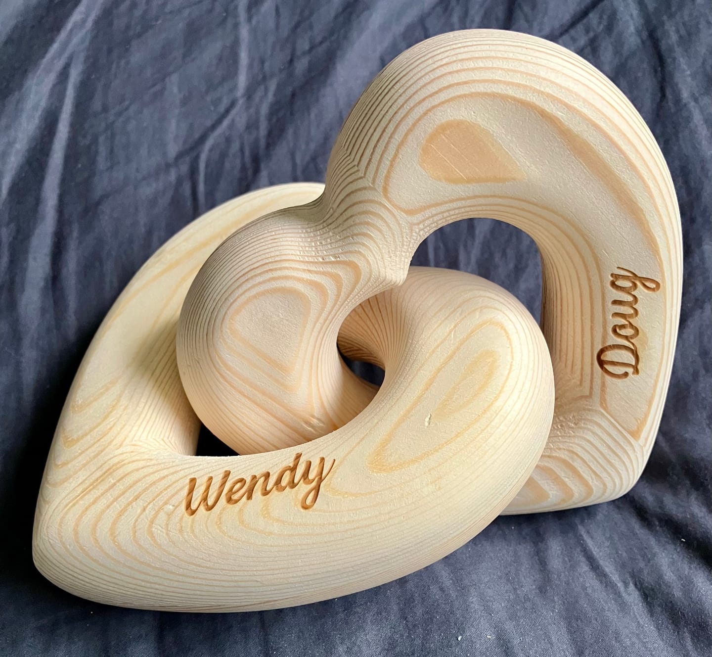 Customer photo review of Romantic Couple - Personalized Infinity Heart Sculpture