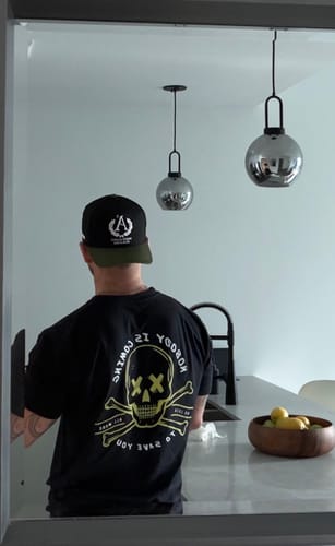 Customer photo review of Crest Snapback (Black/Moss)