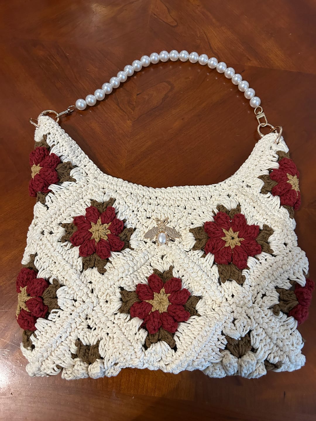 Customer photo review of CrochetPark™ Garden Rose Hobo Kit