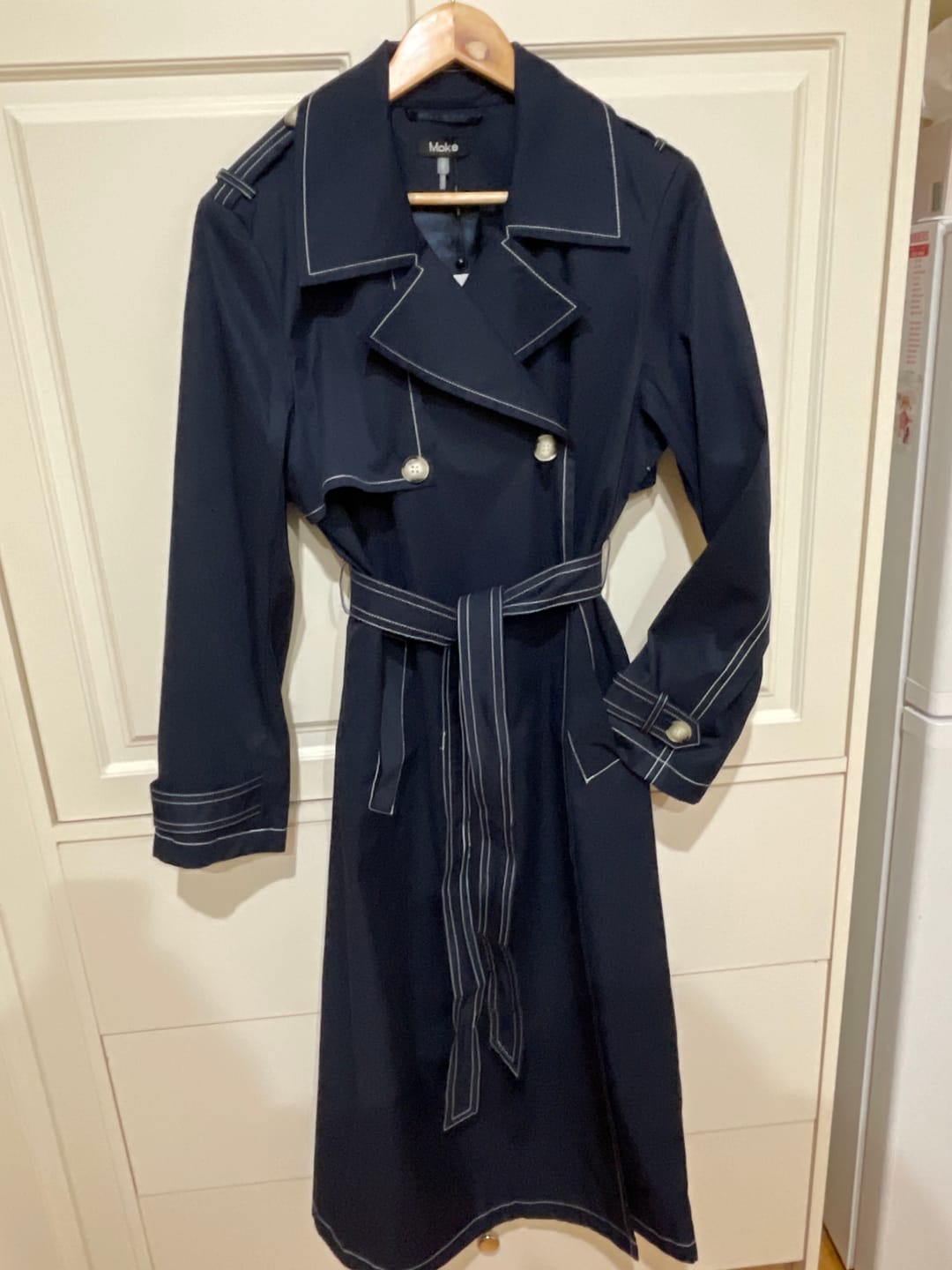 Customer photo review of Kim Women's Trench Raincoat - Navy