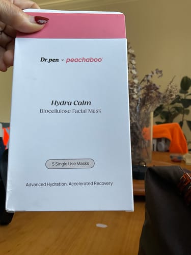 Customer photo review of Dr. Pen x Peachaboo Hydra Calm Biocellulose Microneedling Recovery Mask (5 Pack)