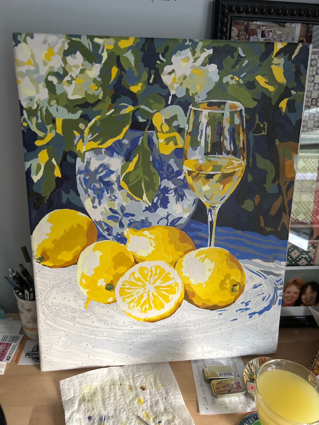 Customer photo review of Lemons and Wine | Paint by Numbers