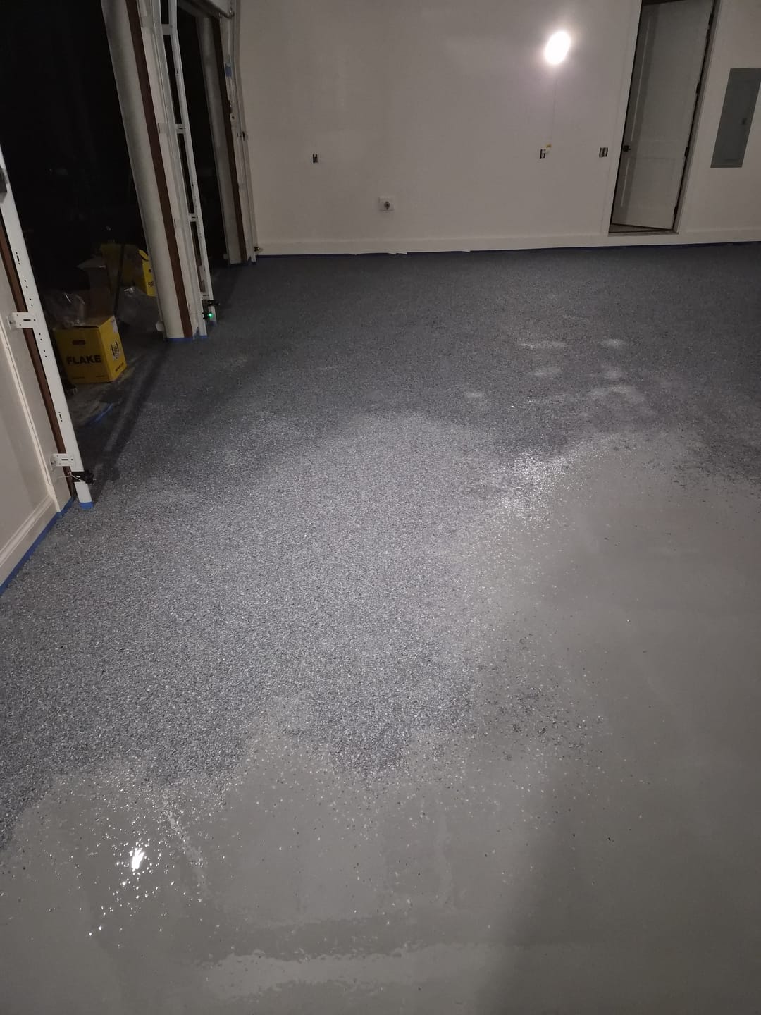Customer photo review of Epoxy Floor Polymer Flakes - Torginol Collection