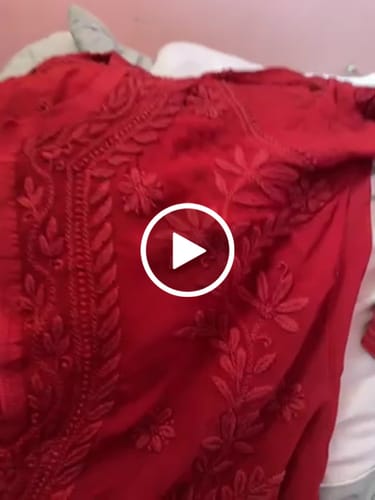 Customer video review of Mehr Maroon Viscose Georgette kurta