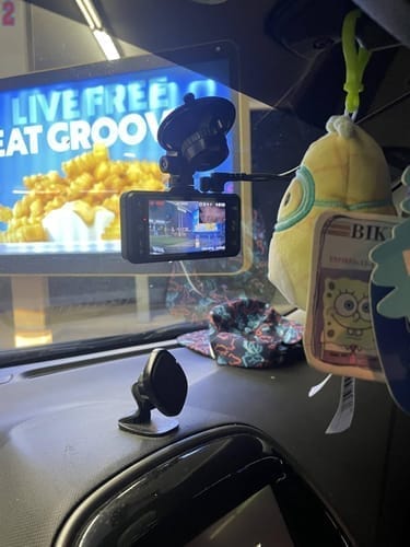 Customer photo review of 4K Dash Cam Pro – Ultra HD recording with front/rear cameras, night vision, and 24/7 monitoring