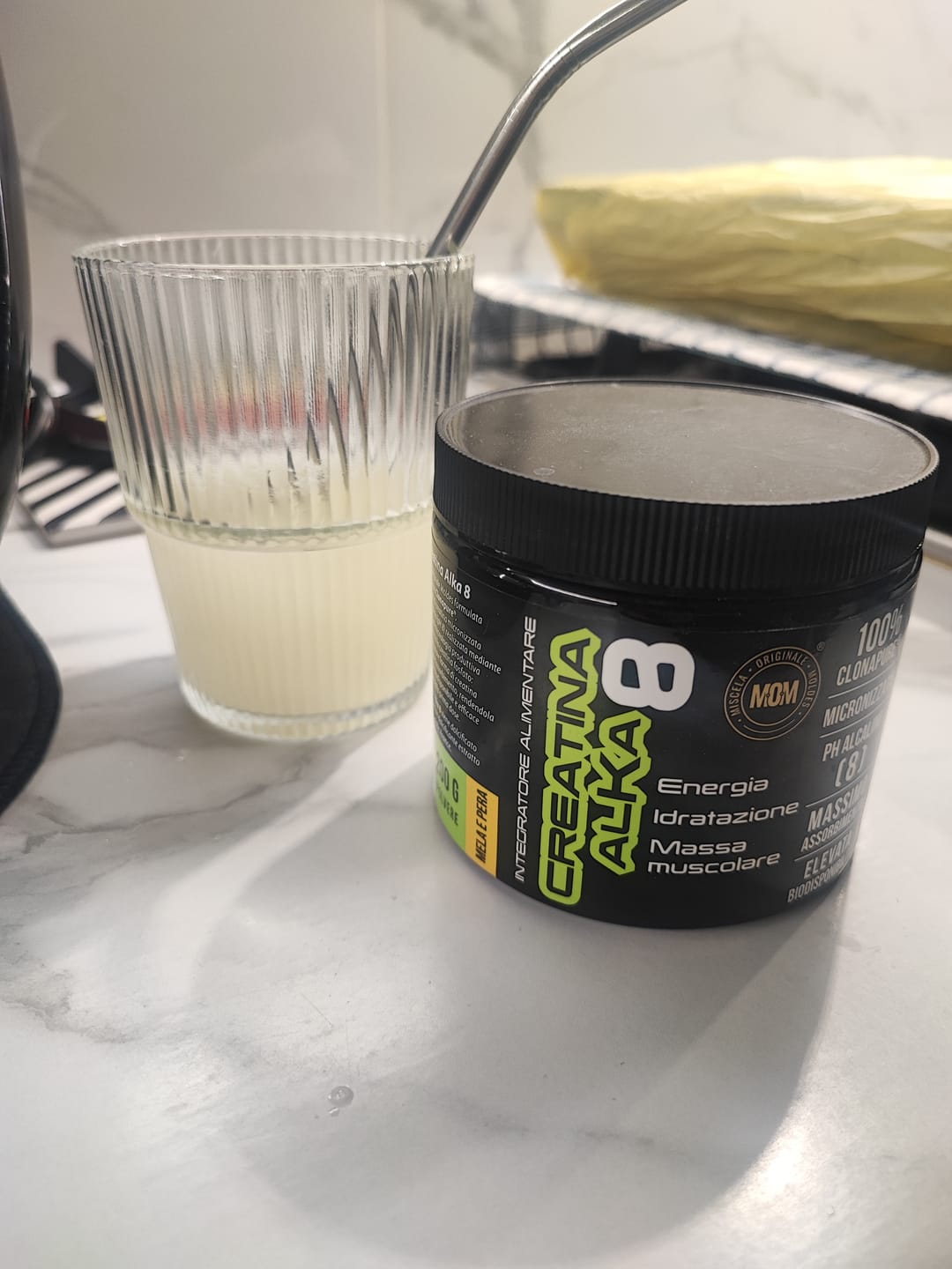 Customer photo review of NET Integratori CREATINA ALKA 8 Creatina Monoidrata Micronizzata Clonapure,  Pre E Post Workout