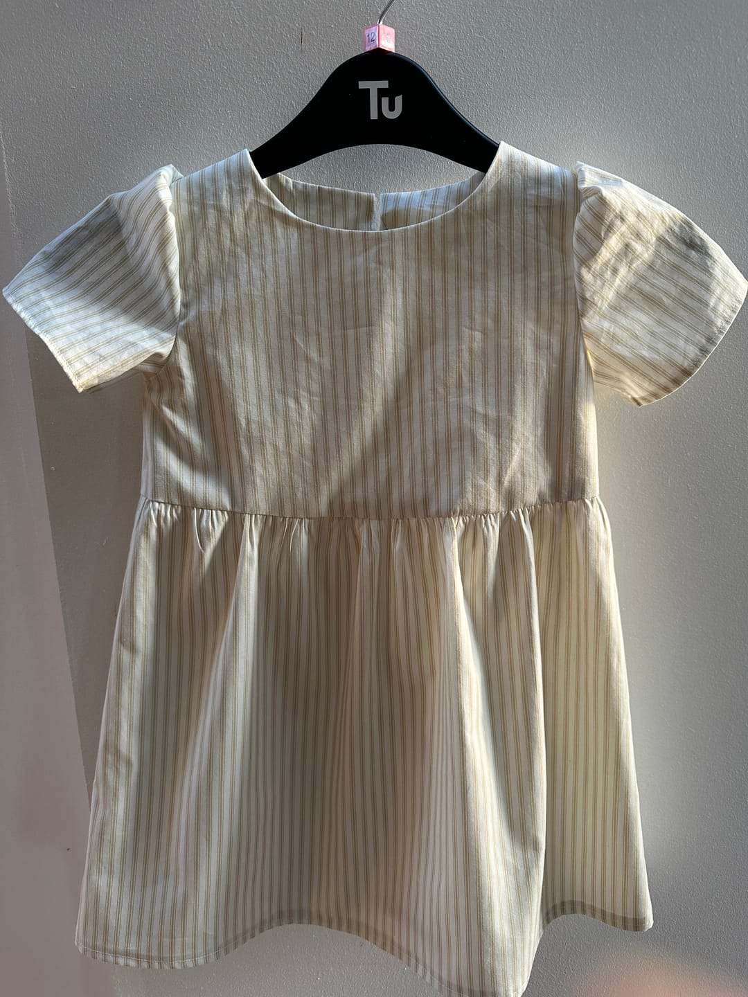 Customer photo review of Ticking Stripes Rose & Hubble Cotton Poplin Fabric