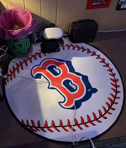 Customer photo review of Boston Red Sox Rug