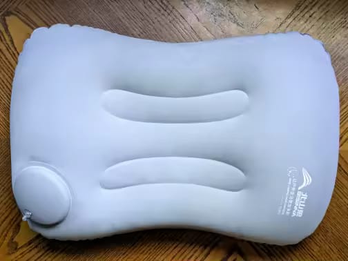 Customer photo review of Ultraleichtes Pump-Reisekissen für Camping & Reisen