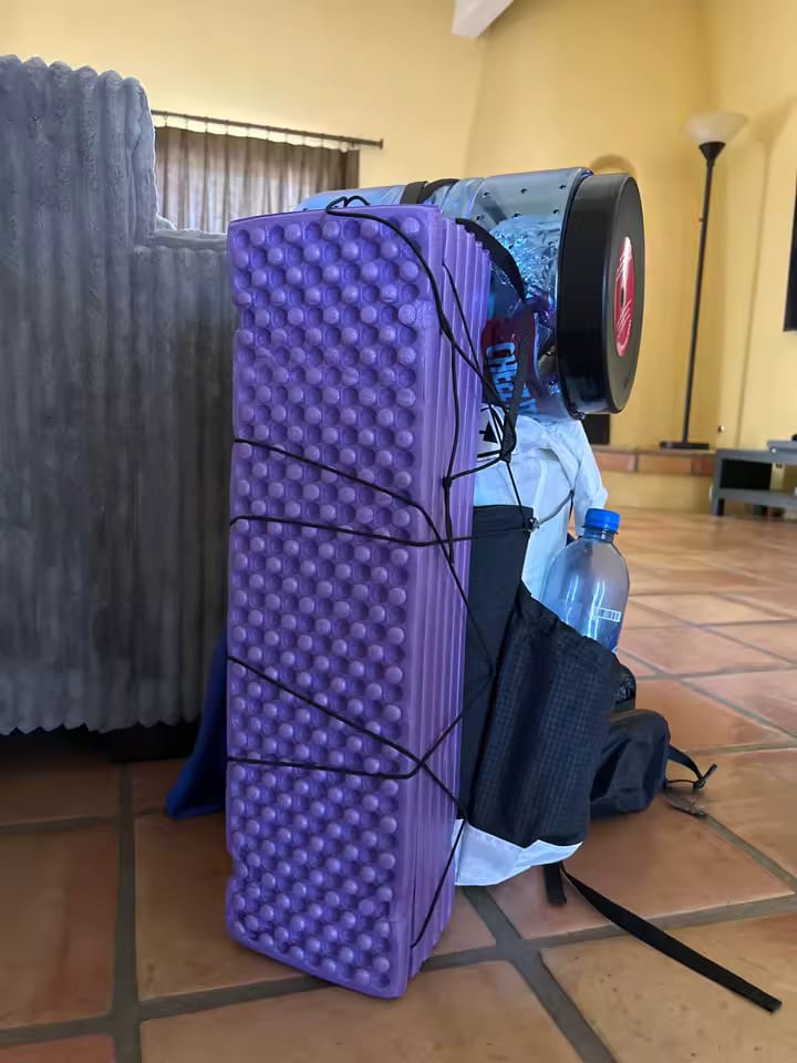 Customer photo review of Ultralight Folding Foam Camping Sleeping Pad