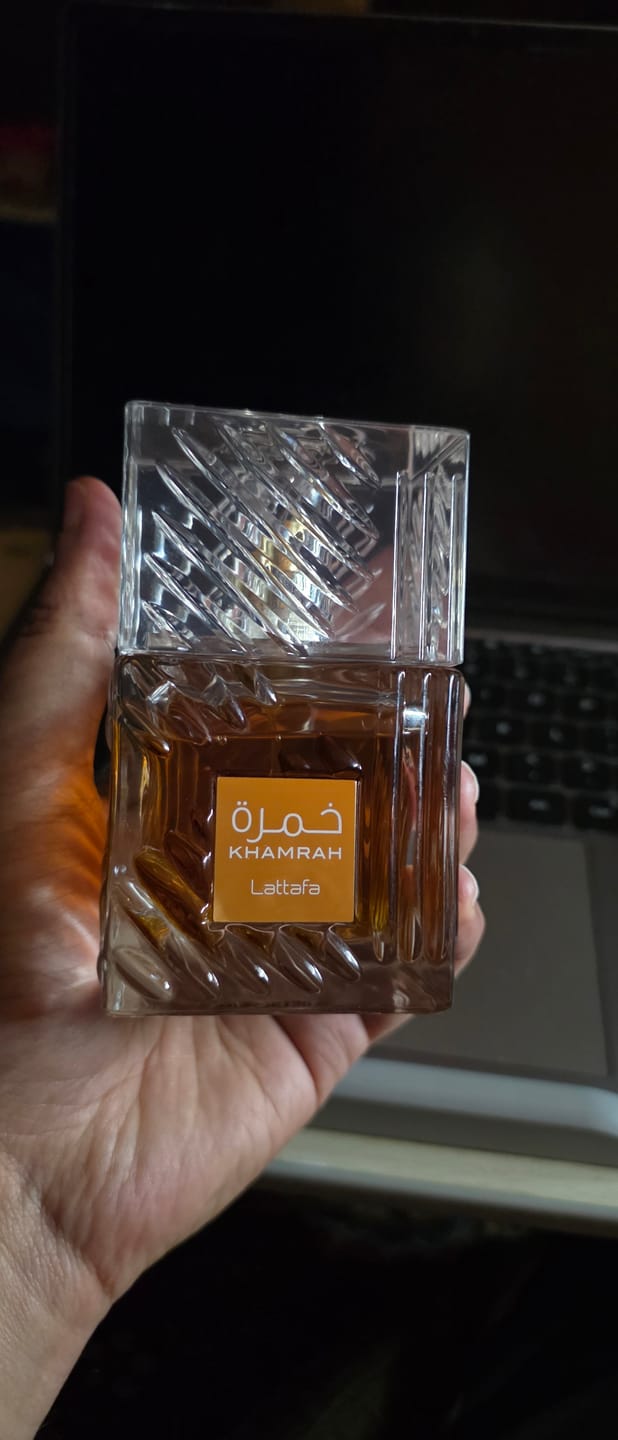 Customer photo review of Lattafa Khamrah Eau De Parfum For Unisex