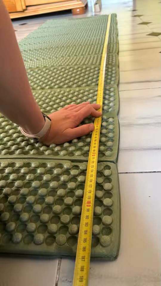 Customer photo review of Ultralight Folding Foam Camping Sleeping Pad