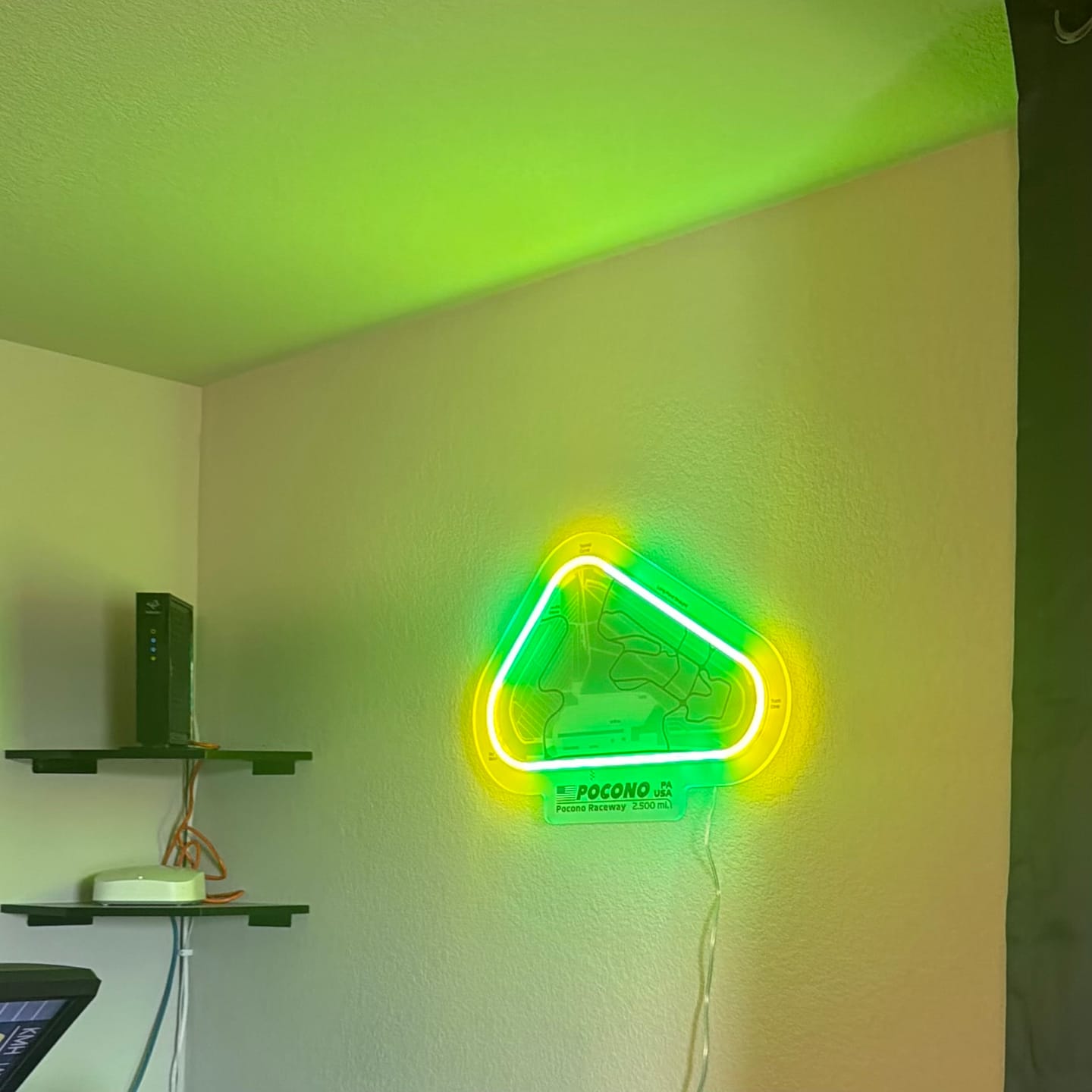 Customer photo review of Your Custom Neon Race Track Service
