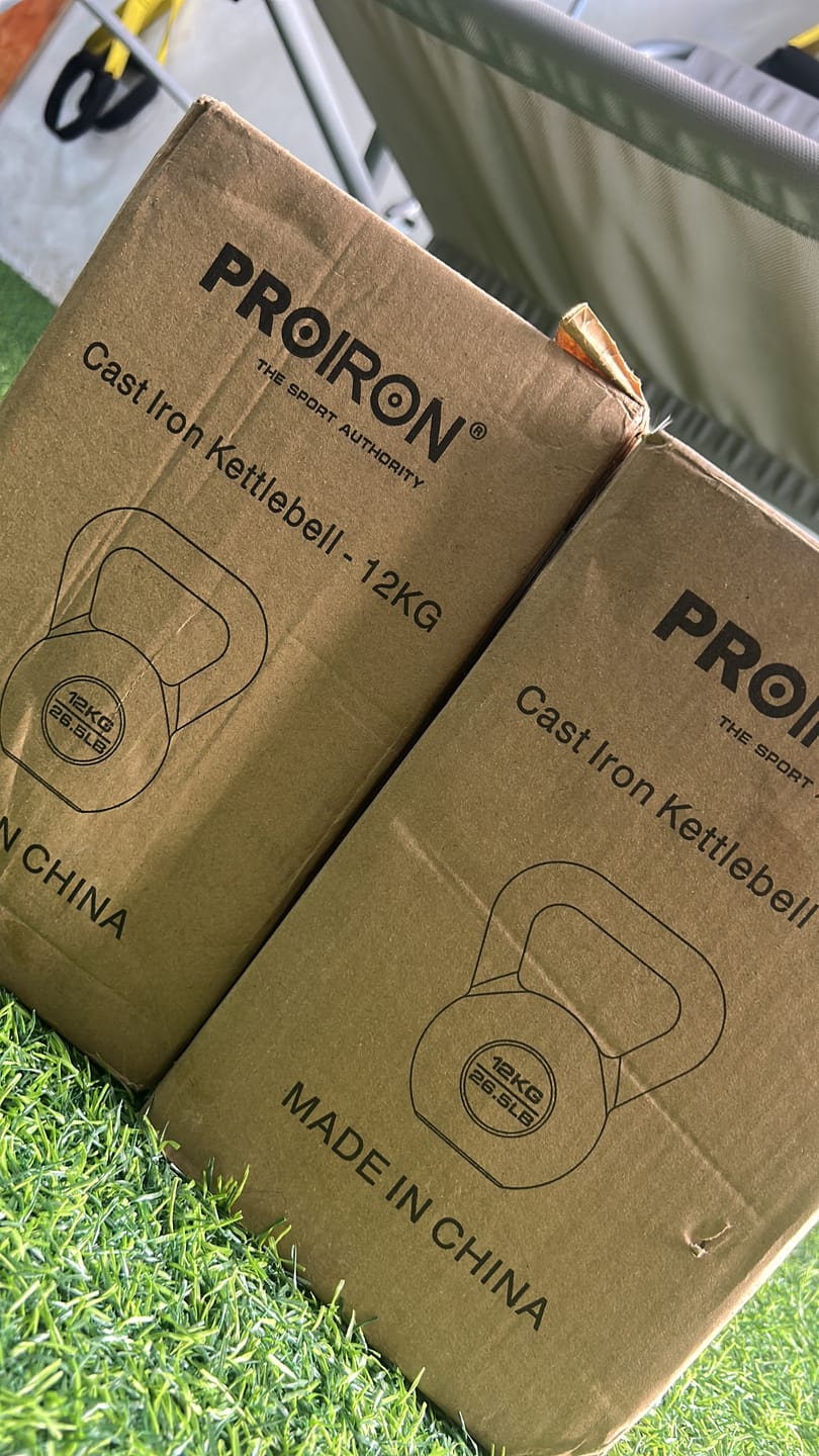 Customer photo review of Pesa Rusa o Kettlebell de Hierro Fundido