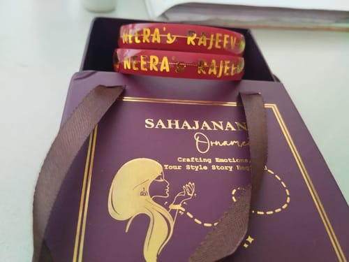 Customer photo review of Anmol Bandhan Gold Bangles –  Love & Togetherness crafted in Gold