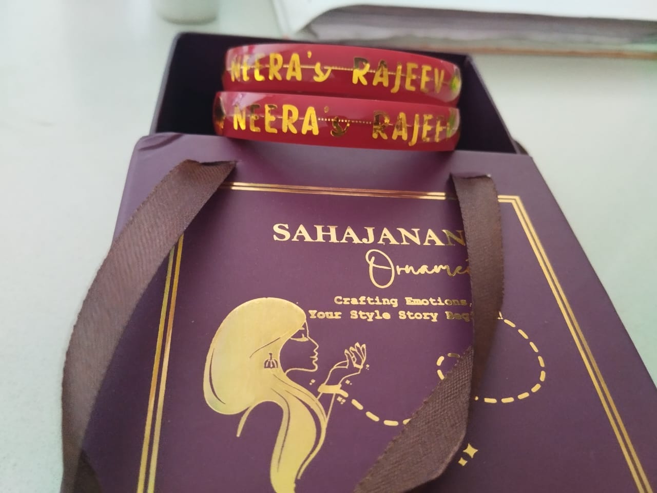 Customer photo review of Anmol Bandhan Gold Bangles –  Love & Togetherness crafted in Gold