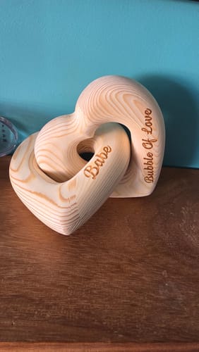 Customer photo review of Romantic Couple - Personalized Infinity Heart Sculpture