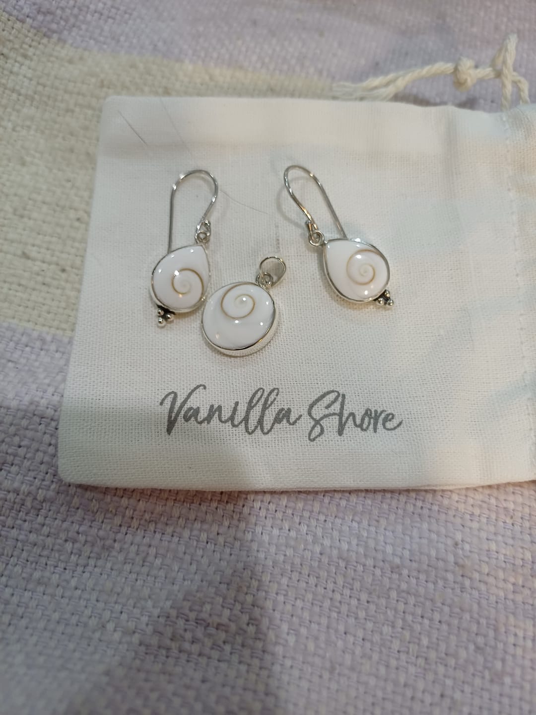 Customer photo review of Shiva Shell Earrings