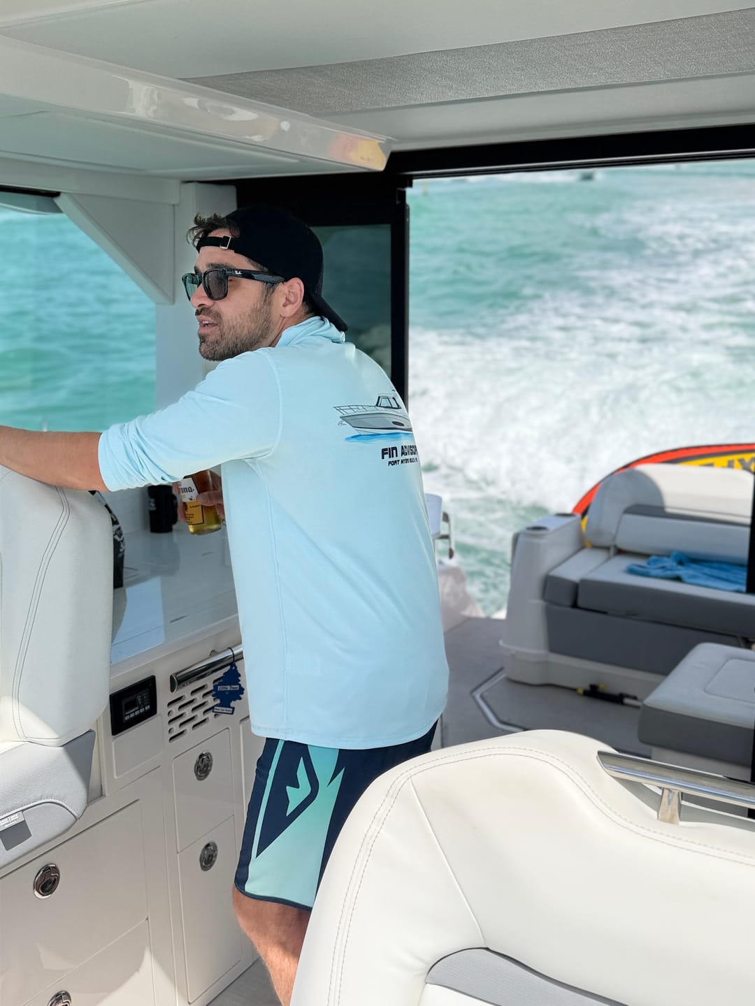 Customer photo review of Youth/Kids Dri-Fit Custom Boat Shirts