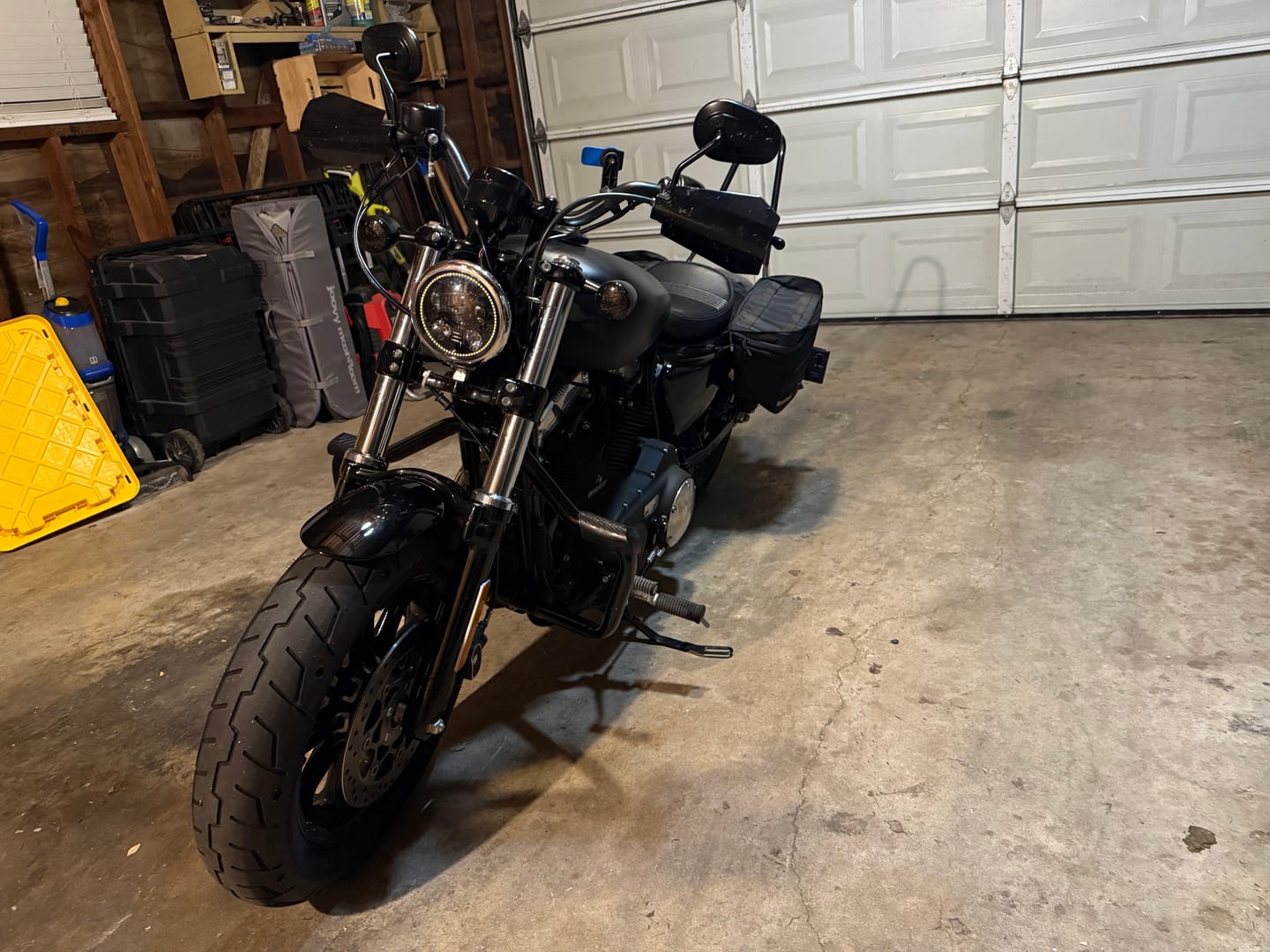 Customer photo review of Viking Iron Born Motorcycle Crash Bar/Engine Guard for Harley Sportster Forty Eight Gloss Black