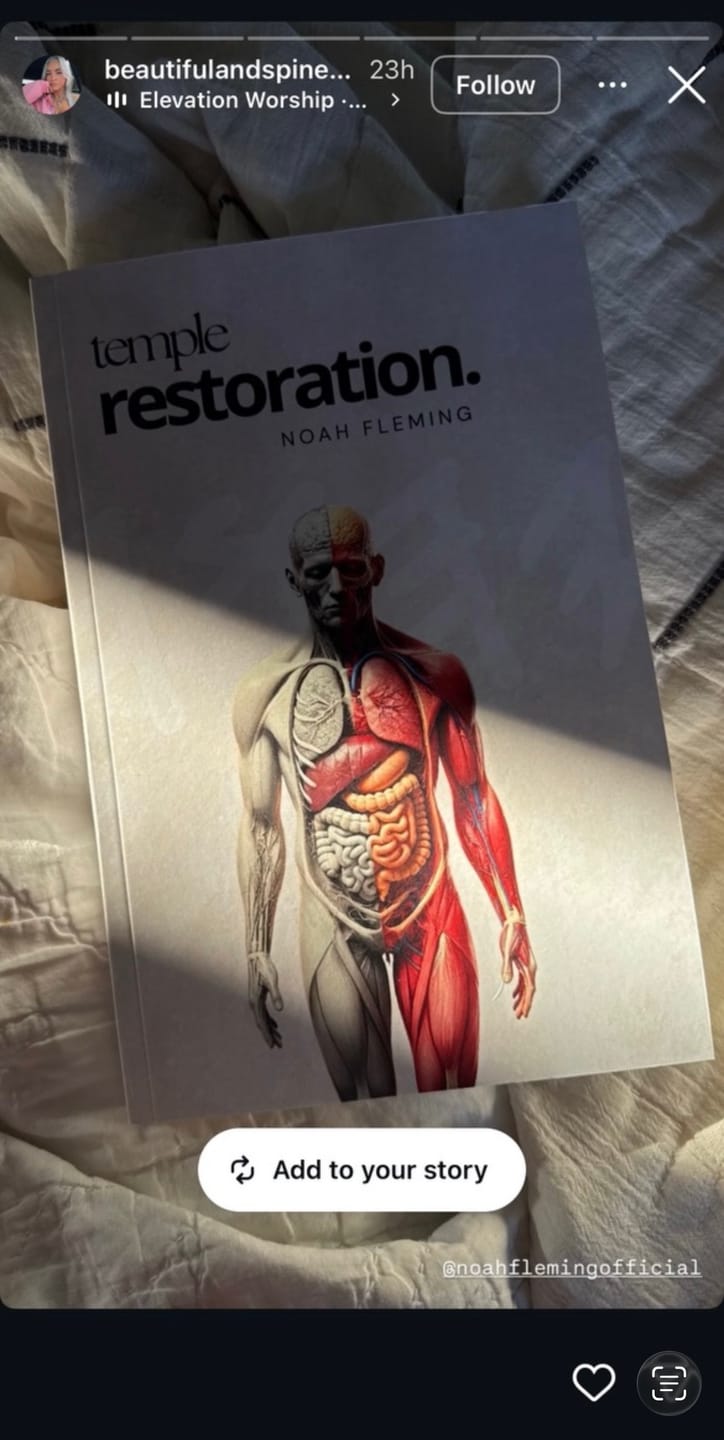 Customer photo review of Temple Restoration Ebook
