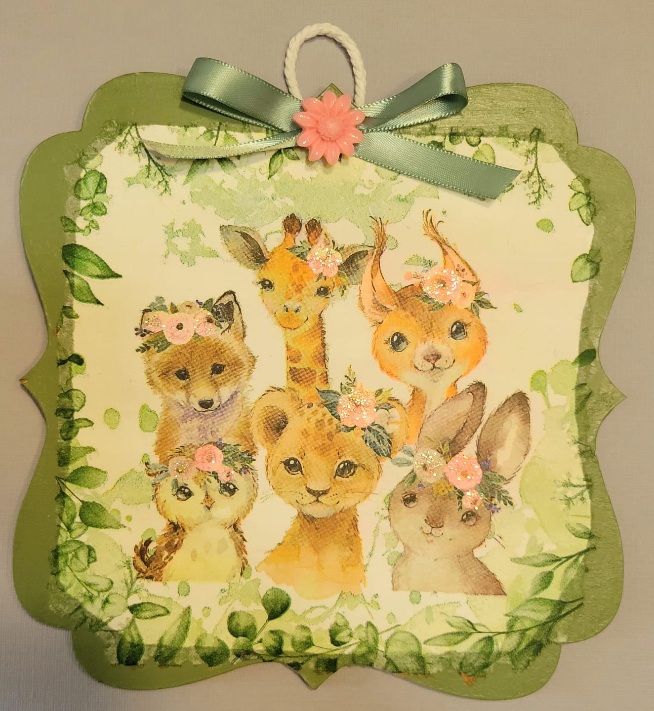 Customer photo review of Unfinished Wood Fancy Award Craft Plaque Silhouette - Craft- up to 46" DIY