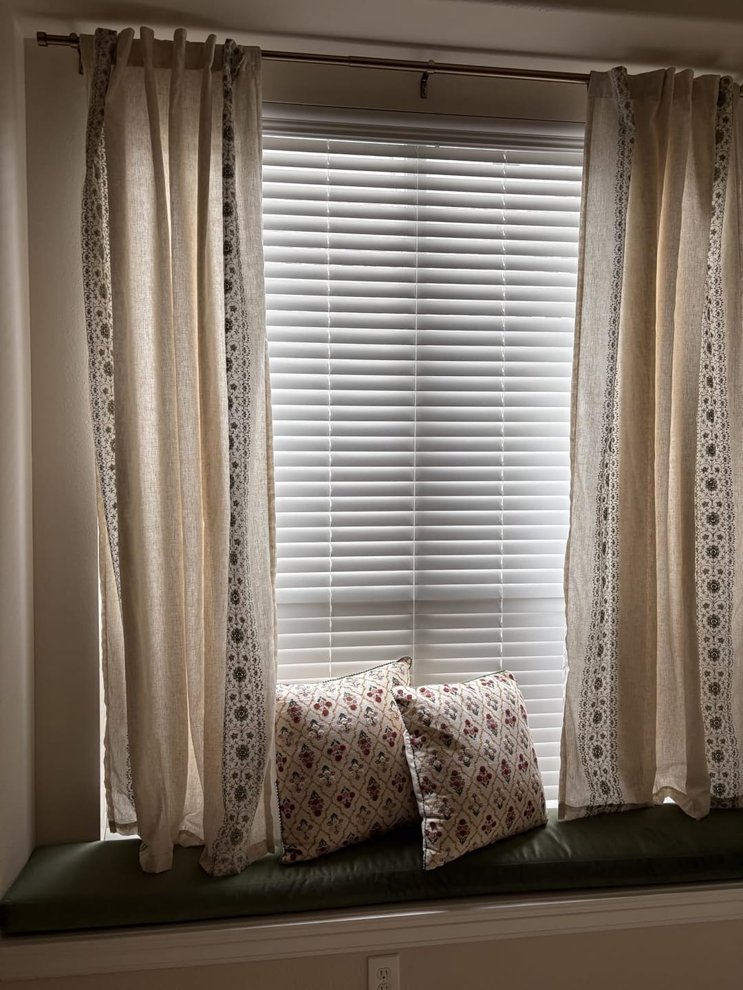 Customer photo review of Floral Embroidered Linen Blend Curtains
