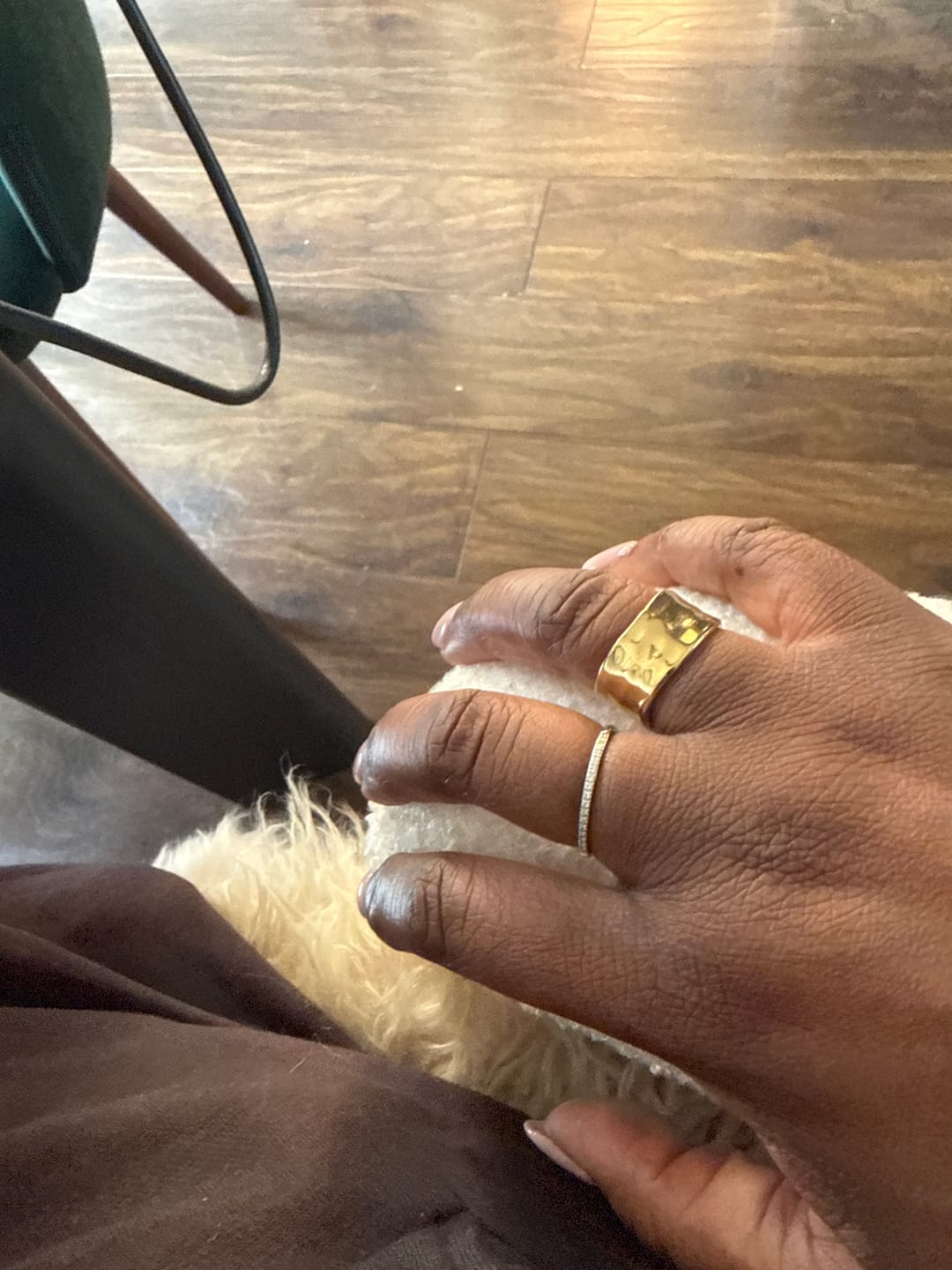 Customer photo review of Textured Band Ring