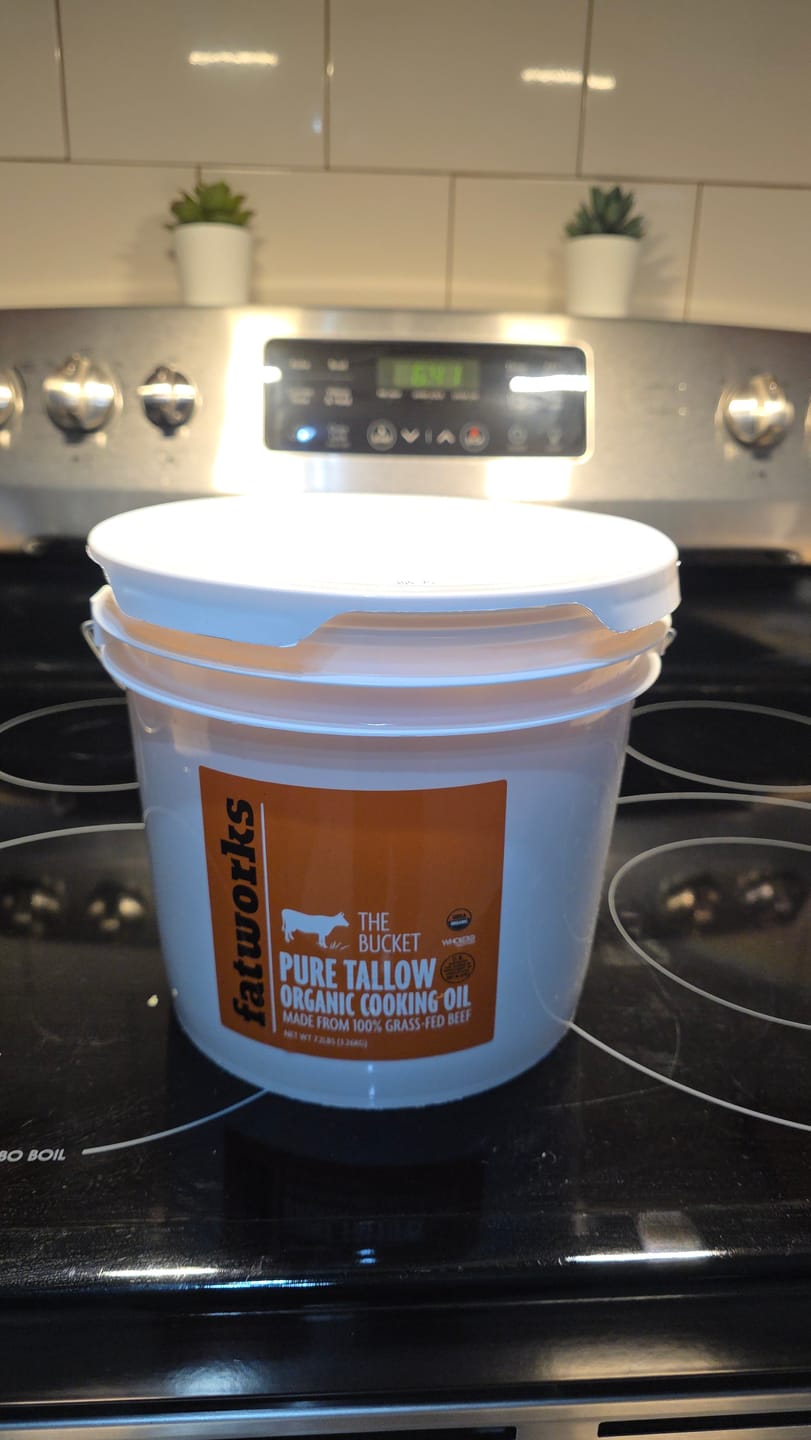 Customer photo review of 1 Gallon Organic Grass-Fed Beef Tallow