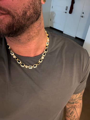 Customer photo review of Onyx (Black) Solstice Gemstone Necklace