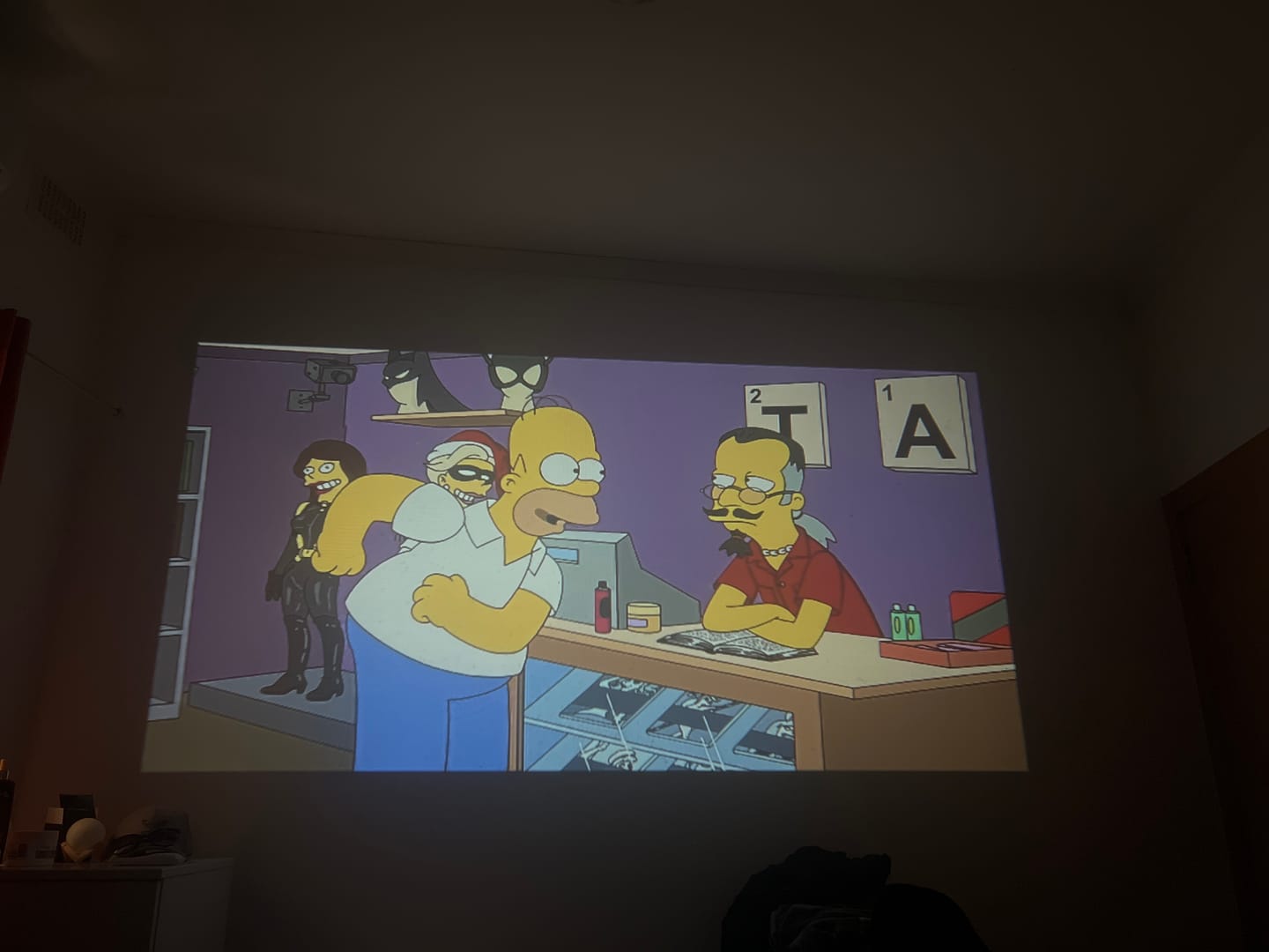Customer photo review of Portable Smart Projector with built-in Apps
