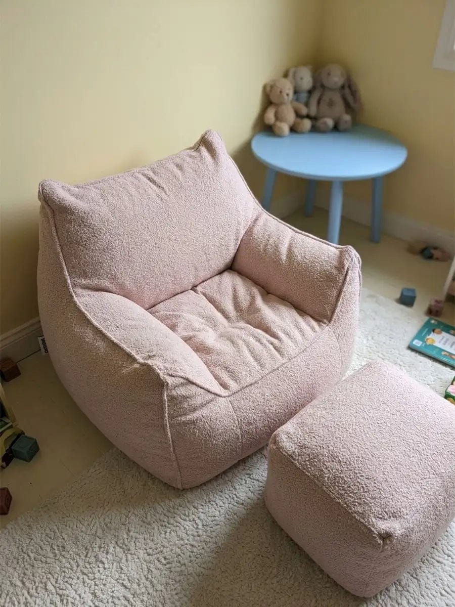 Customer photo review of DODO BEAN BAG - BOUCLE PEACH PINK