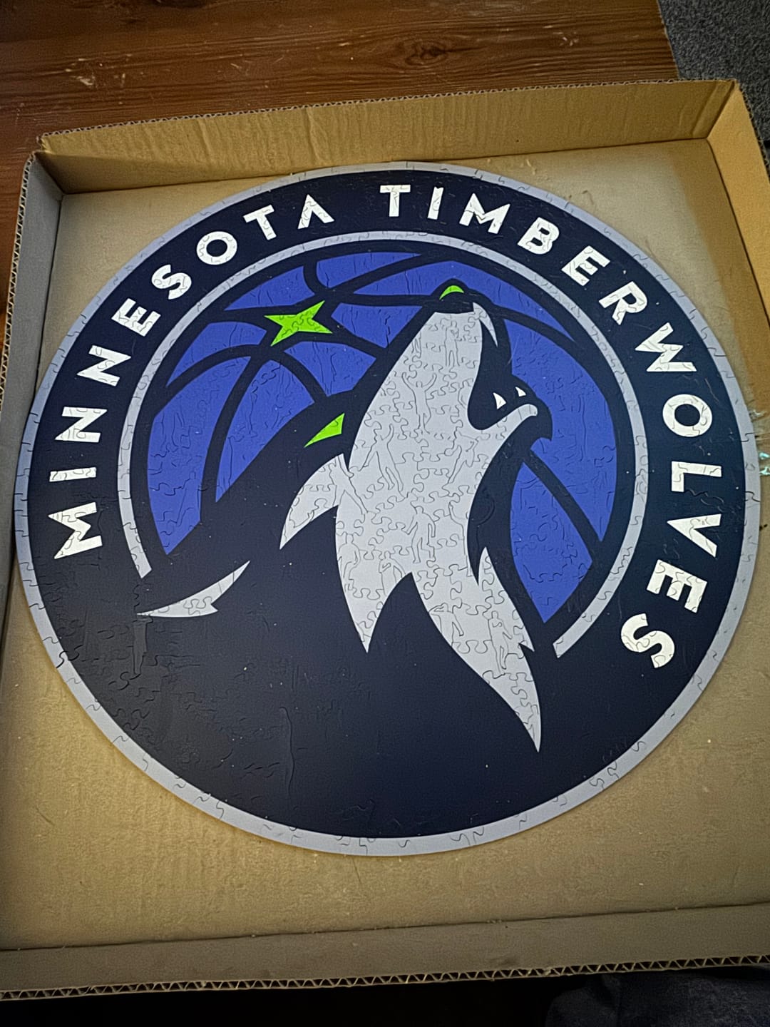 Customer photo review of Minnesota Timberwolves™ - Wooden Puzzle