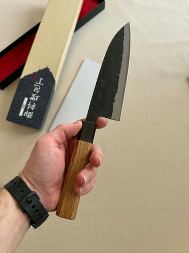 Customer photo review of Akira-Saku Blue #2 Funayuki Gyutou 180mm (7.1")