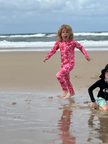 Customer photo review of SIDNEY FULL COVERAGE KIDS SWIM SUIT - EVERYTHING'S ROSIE