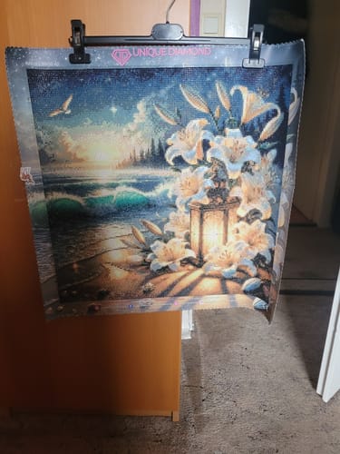 Customer photo review of 5D Diamond Painting – Lilienlicht am Abendmeer