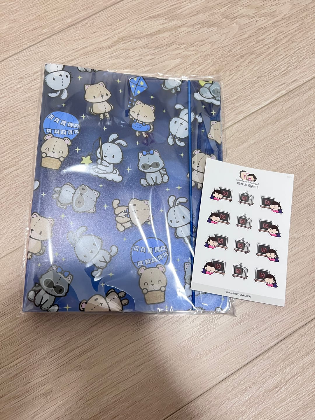 Customer photo review of Netflix Night 2 Planner Stickers