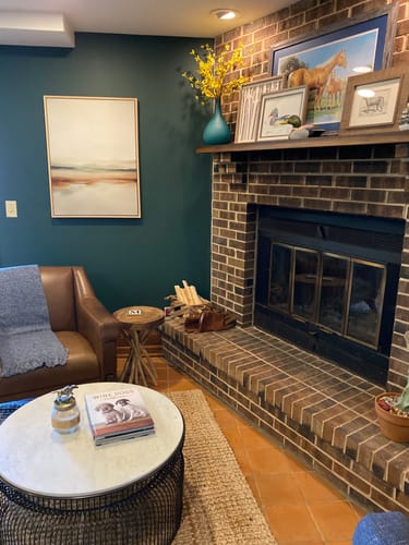 Customer photo review of Earthly Hues Abstract Canvas Art