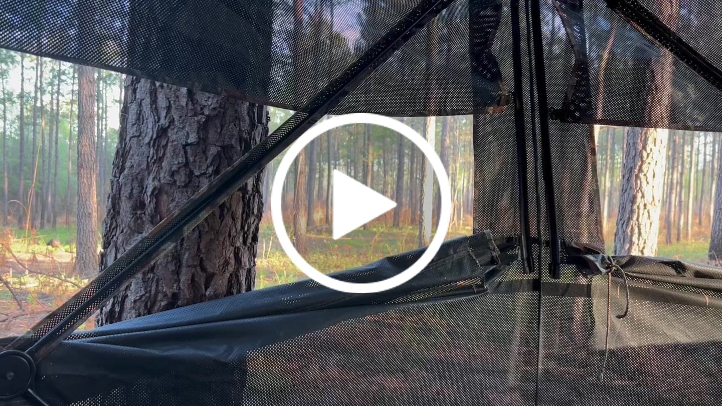 Customer video review of Vis Series See Through Hunting Blind, Pop Up Ground Deer Blind