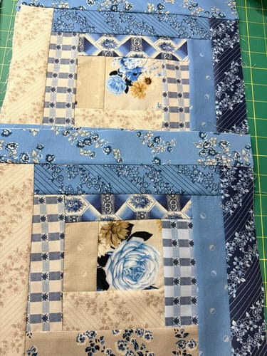 Customer photo review of Month 2 - Log Cabin Bellflower - Block Of the Month