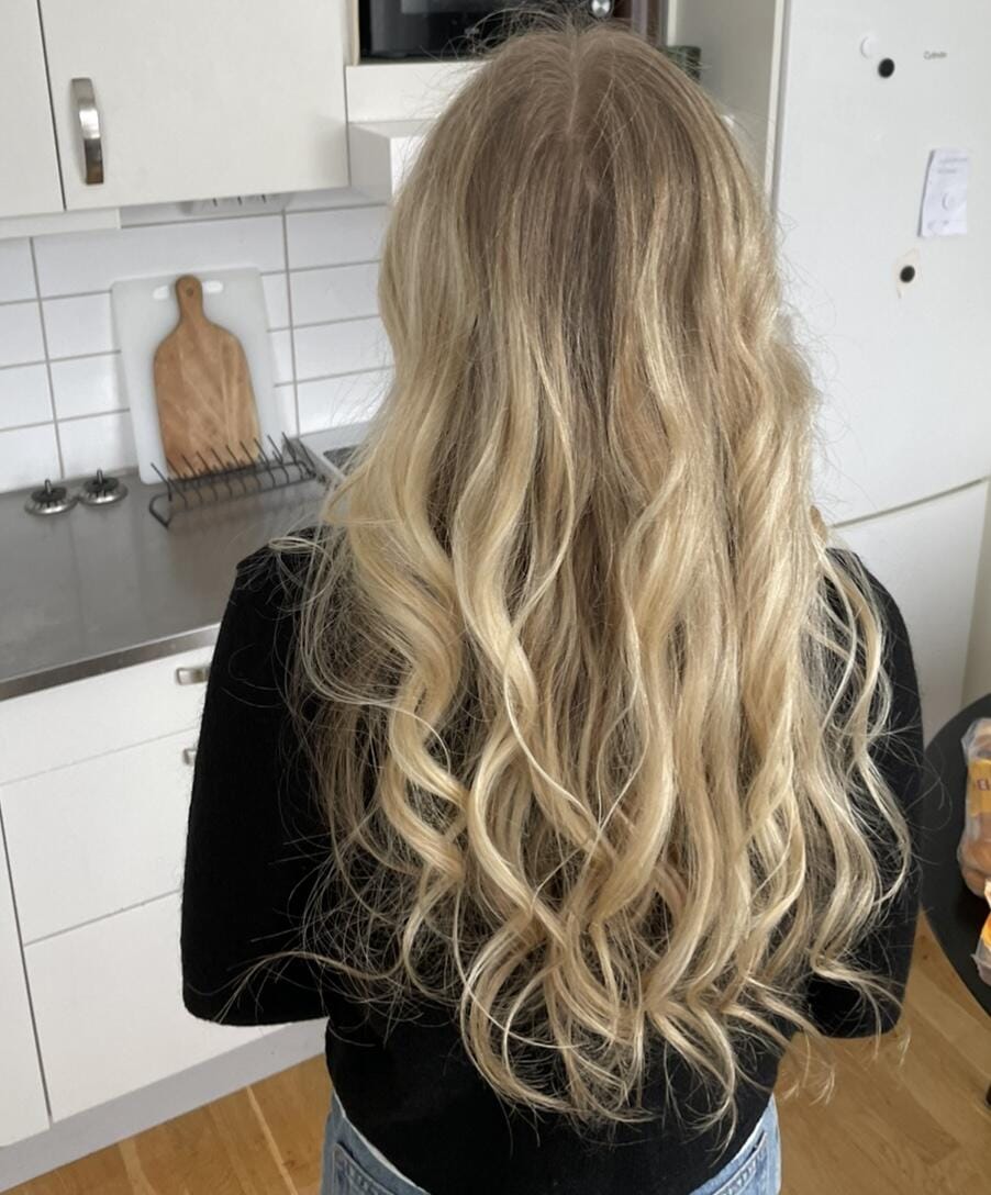 Customer photo review of Heatless Curls in Mulberry Silk