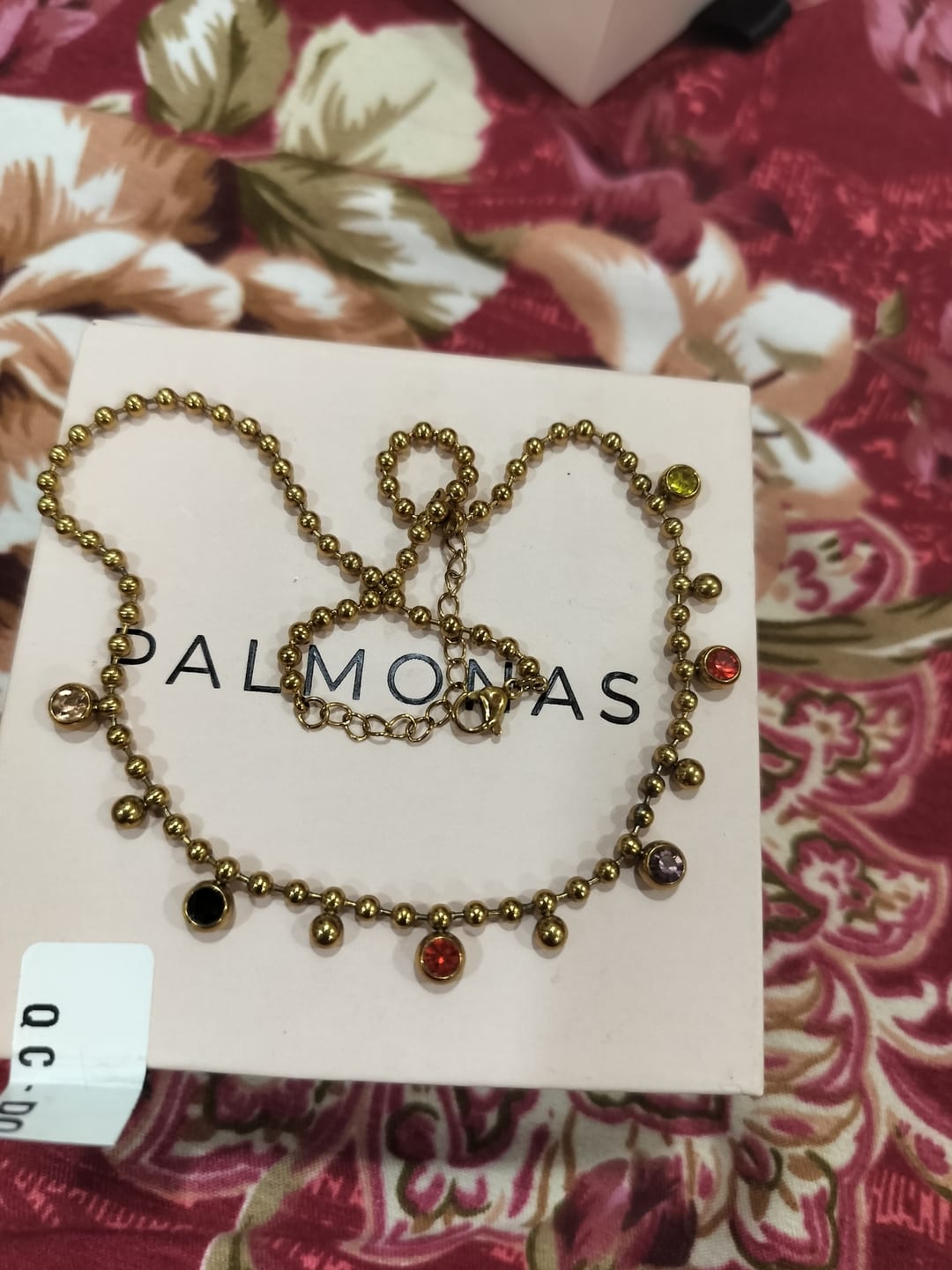 Customer photo review of Jewel Cascade Beaded Necklace
