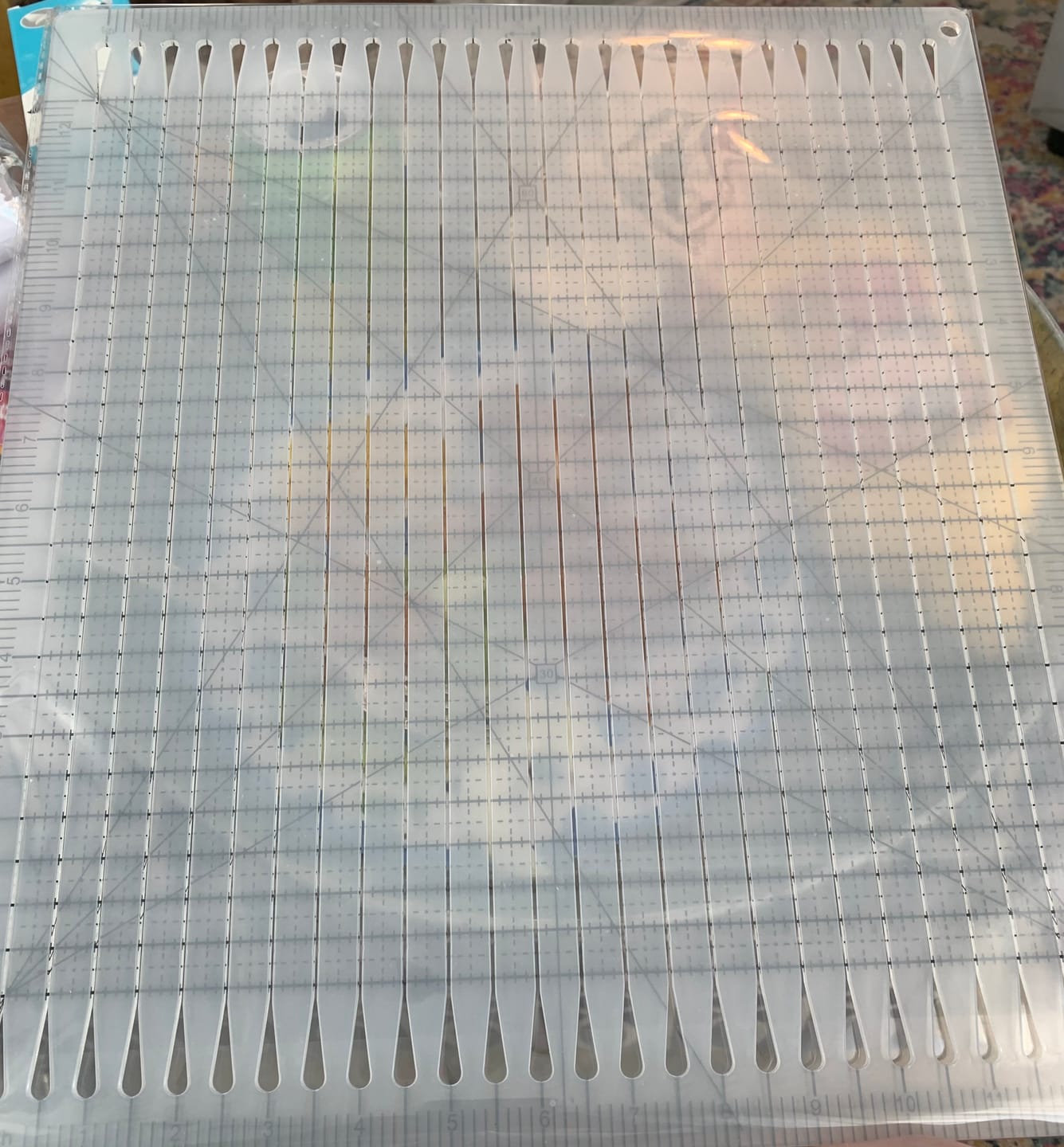 Customer photo review of Slotted Quilting Ruler for Fabric Cutting