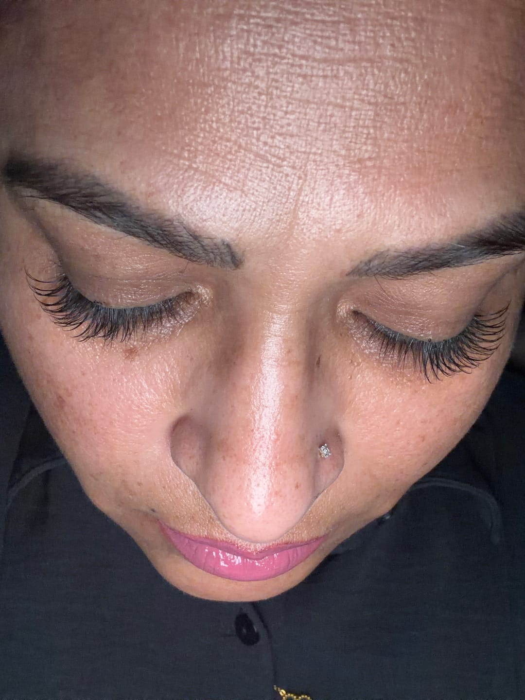 Customer photo review of Pre Glued Black Press-On Lashes – Salon Look in 10 Minutes