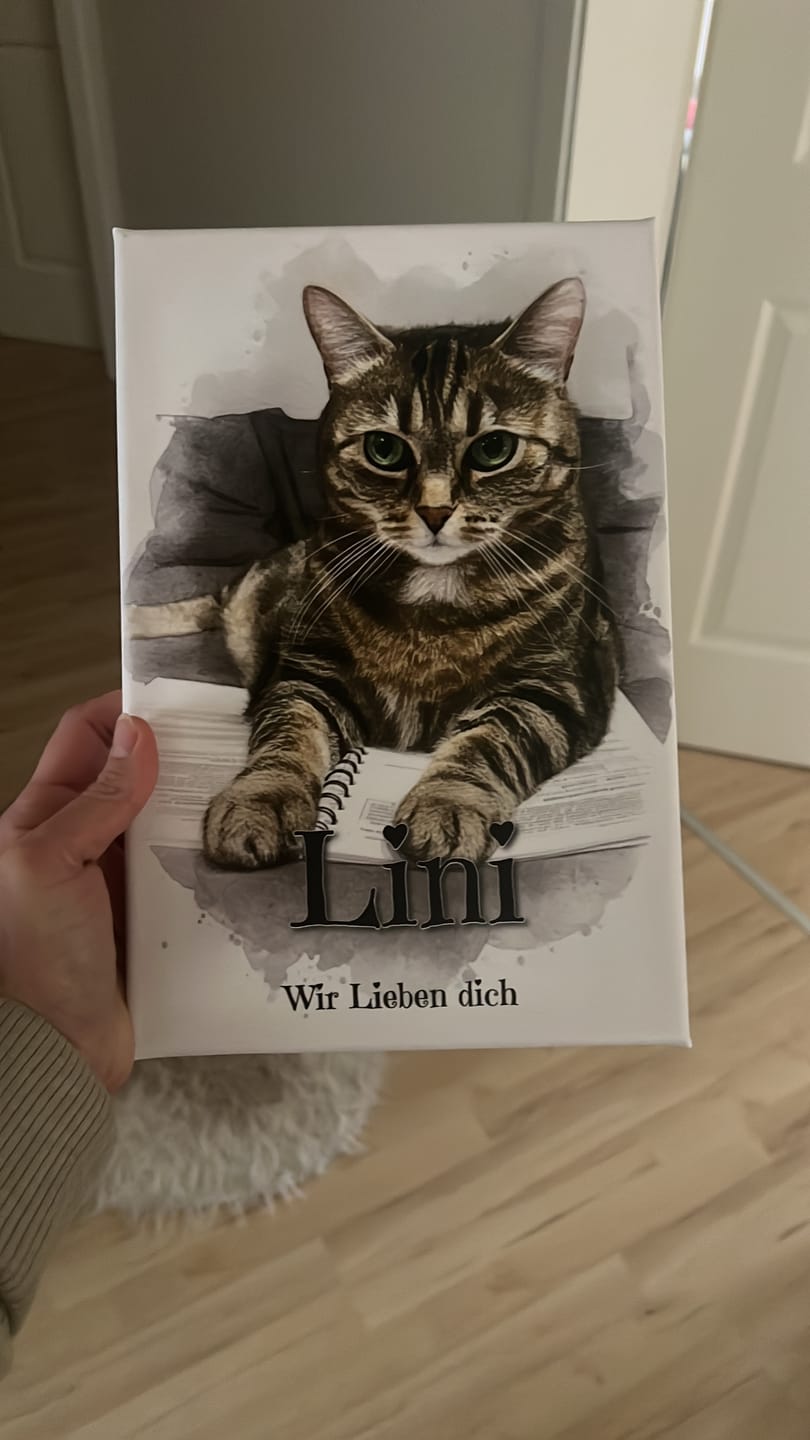 Customer photo review of Wandbild - Katze als Aquarell - personalisierbar