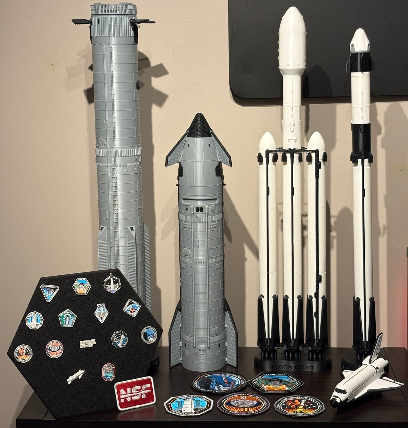 Customer photo review of SpaceX Starship Flight Pin Collection & Display Mount